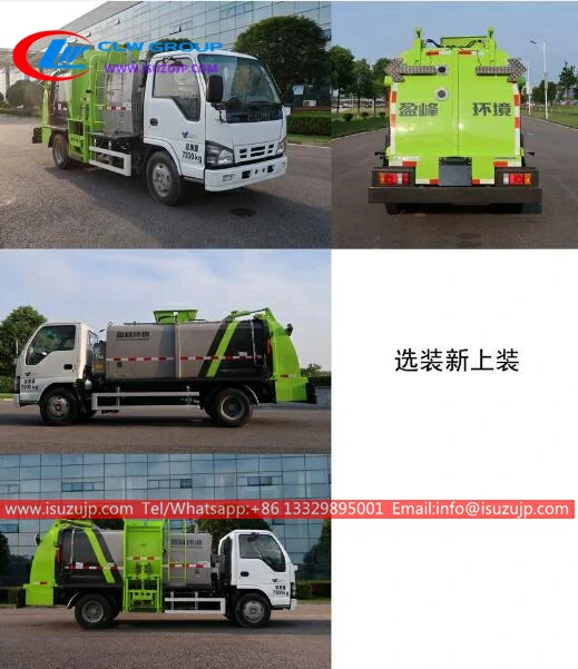 ISUZU 5cbm automated side loader garbage truck price in  Botswana