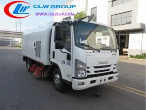 Isuzu NMR 5 ton vacuum sweeper truck Indonesia