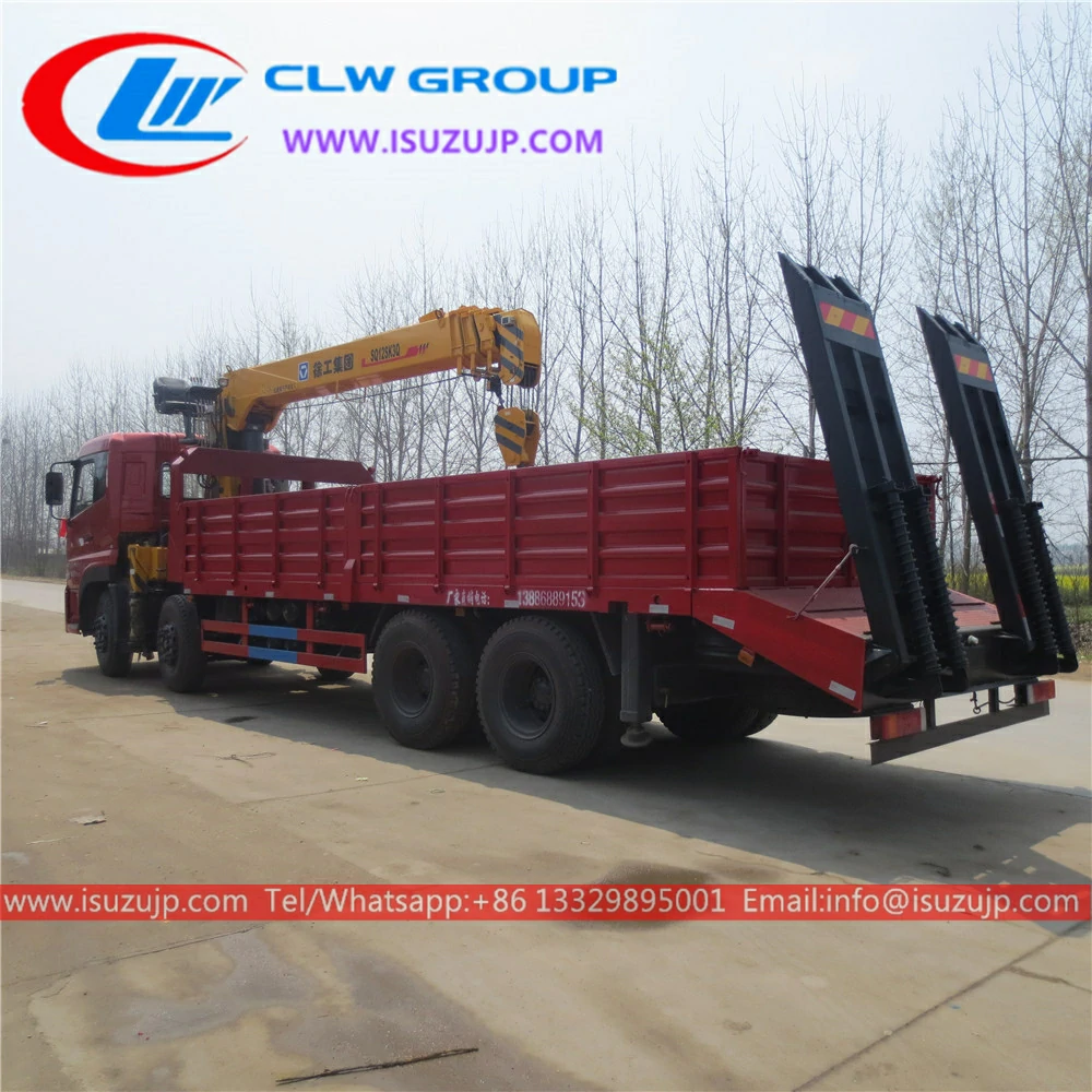 Dongfeng 20 ton flat bed crane