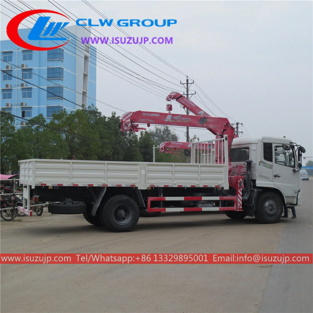 Dongfeng 8 ton crane truck delivery