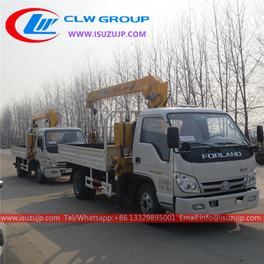 Foton 2 ton truck mounted hydraulic crane