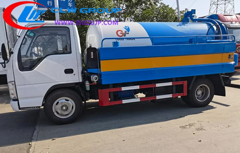 ISUZU NJR 5000L cleaning sewage suction truck