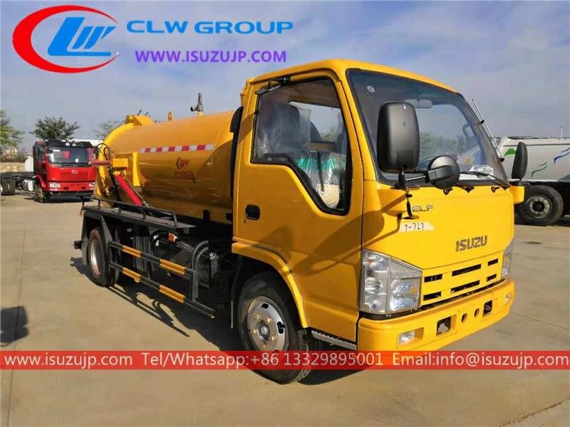 Isuzu NJR 3 ton sewage suction tanker truck