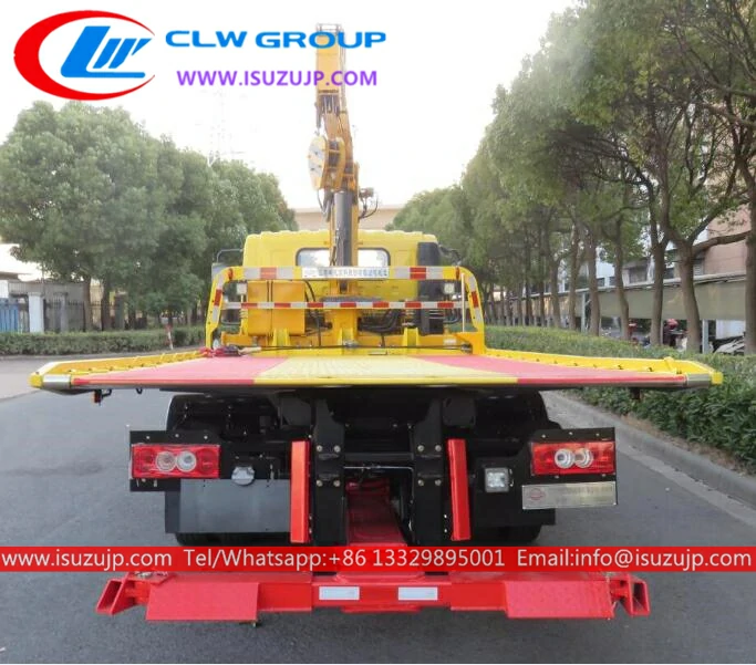 Foton 5 ton flatbed tow truck crane Gambia