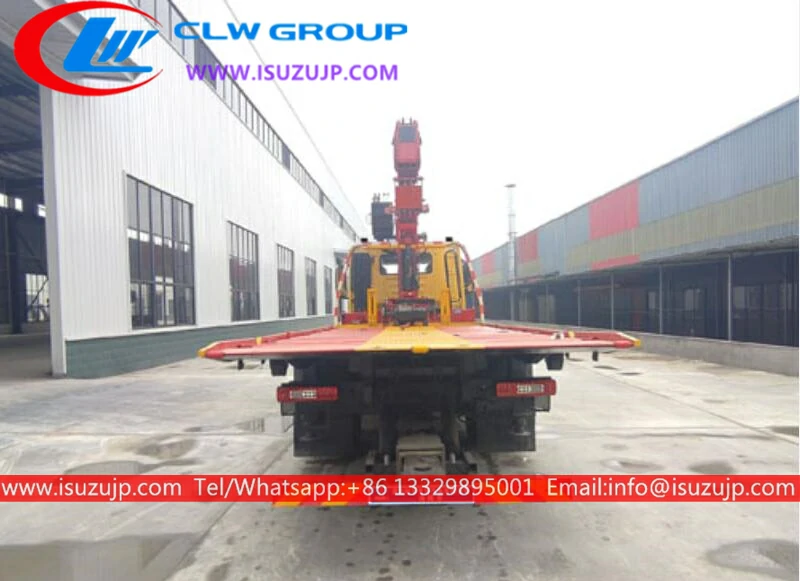 SAIC Hongyan 8 ton heavy duty wrecker truck crane Gabon