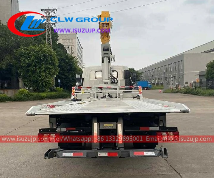 JAC 3T flatbed tow truck crane Cambodia