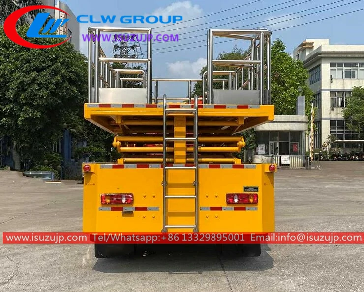 Dongfeng 14m scissor lift flatbed truck Senegal