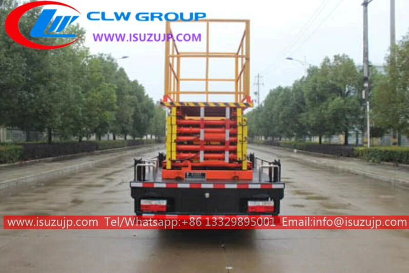 Dongfeng mini 8meters scissor lift pump truck Bolivia