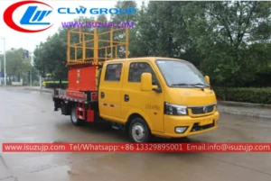 Dongfeng mini 8meters truck mounted scissor lift for sale Bolivia