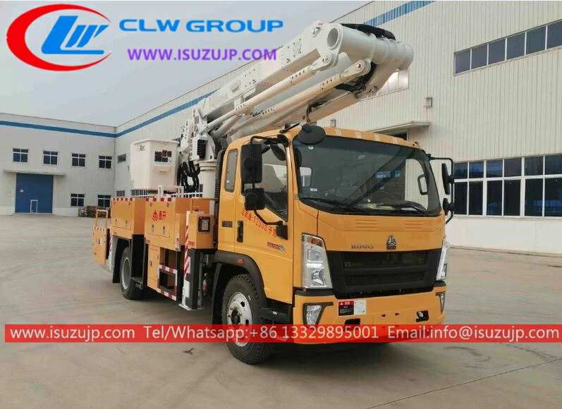 HOWO 20meters truck mounted elevated work platform Kenya