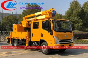 Yuejin 16m boom lift on truck Chad