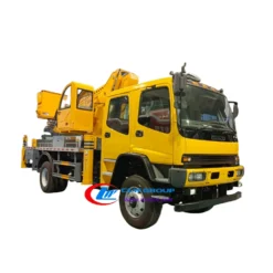 4x4 ISUZU FVR Full Driver double cabin 34 Meters High Altitude Operation Insulation Bucket Truck