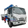 Isuzu ELF boom truck mouned XCMG K-SQS125TL crane with sleeping cabin